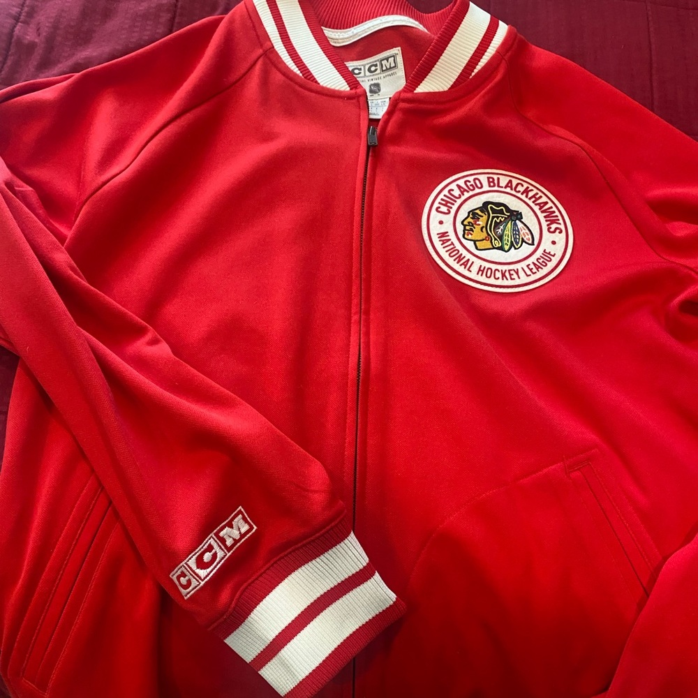 Chicago Blackhawks Zip Up Jacket, worn only once